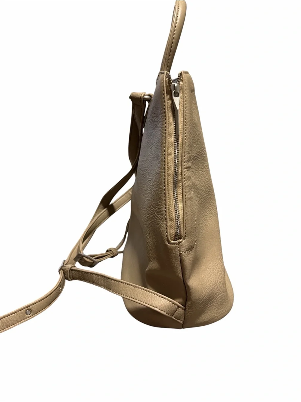 Matt & Nat Taupe Beige Top-Handle Backpack